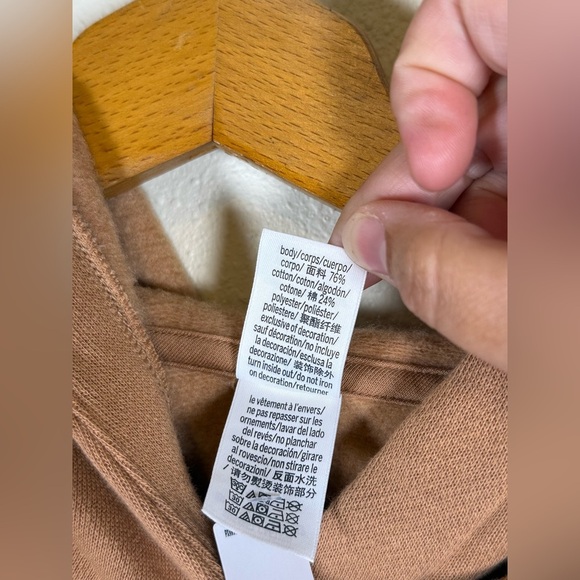 NWT! Victoria Secret PINK Ivy Campus Pull Over Hoodie Toffee Size L - Picture 6 of 10